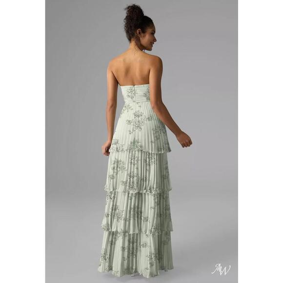 NWOT AW Bridal Bryn Dress Pistachio Green Penoy Size 4 - Picture 3 of 7